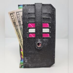 New Neon Horror Themed Purse Pal Slim Compact Wallet Card Holder Coin Purse